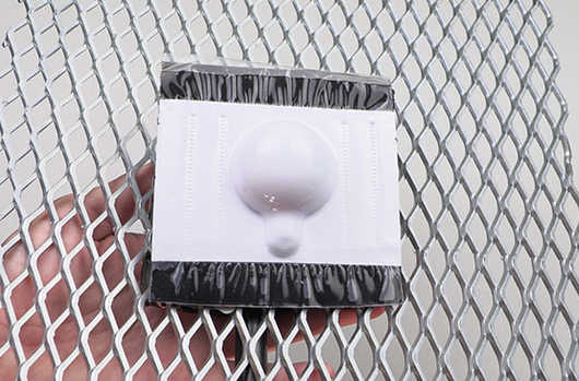 zinc composed mess with sensor attached