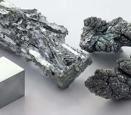 Zinc metal in both rough and molded forms